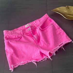 L’AGENCE SHOCKING PINK DENIM SHOETS 27